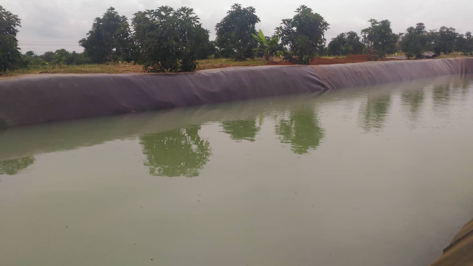 Một hồ chứa nước ngọt dùng màng chống thấm HDPE - Hưng Phú cung cấp